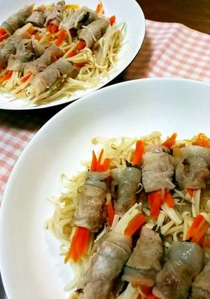 スチームクッカー♡梅と野菜の豚巻き♪-レシピのメイン写真