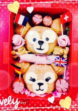 ダッフィー簡単かわいい！いなりキャラ弁-レシピのメイン写真