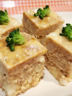 お弁当に♫レンジでツナ豆腐チーズの卵焼き-レシピのメイン写真