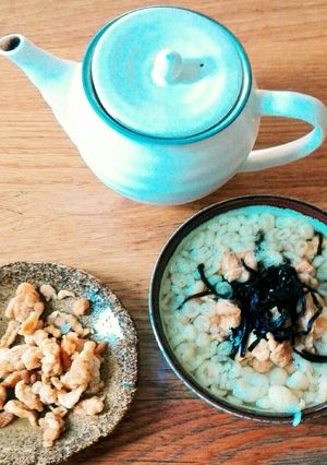 簡単！炒りたまごとあげだまのダシ茶漬け-レシピのメイン写真
