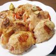 トマトの豚肉巻き*マスタード添え