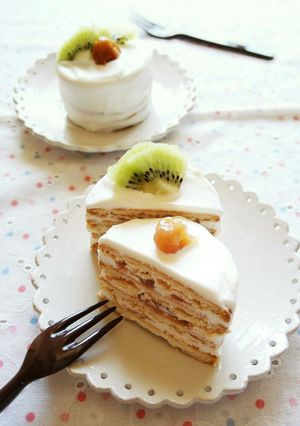 南高梅干しのビスケットサンドケーキ-レシピのメイン写真