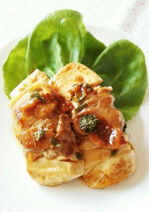 豚肉豆腐巻きの南高梅照り焼き-レシピのメイン写真