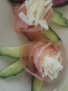 おつまみに!チーズと生ハムでお花-レシピのメイン写真