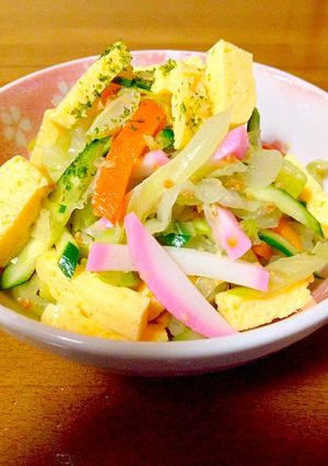 節約、簡単ボイル野菜のピーナッツ和え-レシピのメイン写真