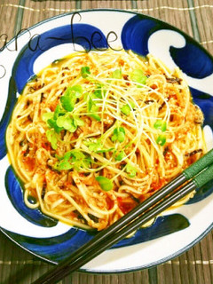 冷製TKU♡ツナ塩こんぶ卵かけうどん-レシピのメイン写真