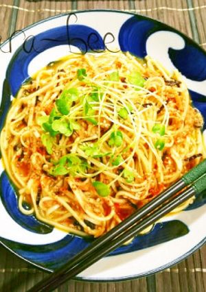冷製TKU♡ツナ塩こんぶ卵かけうどん-レシピのメイン写真