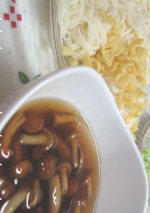 そうめん♡♥温なめこつゆ-レシピのメイン写真