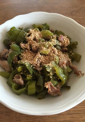 ピーマン消費！豚コマとピーマンの炒め煮-レシピのメイン写真