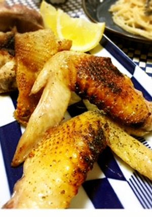 地鶏手羽先＆砂ずりのハーブソルト焼き-レシピのメイン写真