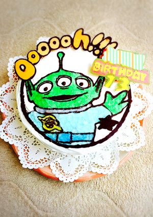 キャラケーキ★グリーンメン-レシピのメイン写真