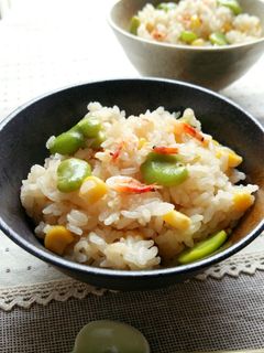 そら豆とコーンの炊き込みご飯-レシピのメイン写真