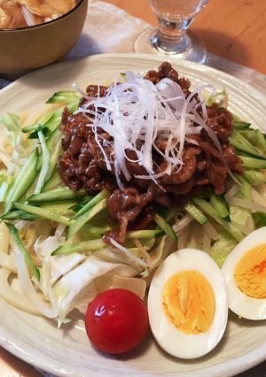 特製甘辛ダレで食べる野菜たっぷり冷うどん-レシピのメイン写真