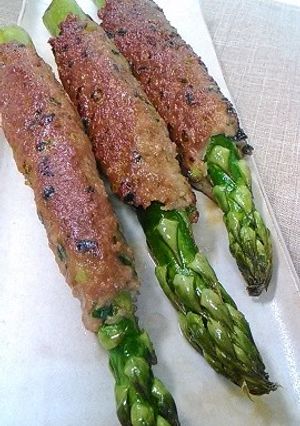 アスパラまるごとつくね♪-レシピのメイン写真