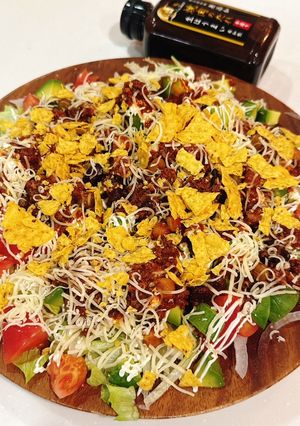 味研焼肉の生だれで簡単タコスサラダ-レシピのメイン写真