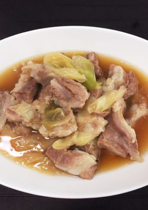 簡単！男飯！豚バラ軟骨めんつゆ煮-レシピのメイン写真