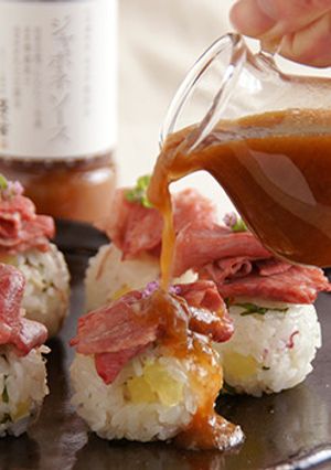 お肉の手鞠寿司-レシピのメイン写真