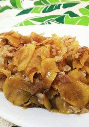 【常備菜】新生姜と豚バラの佃煮-レシピのメイン写真