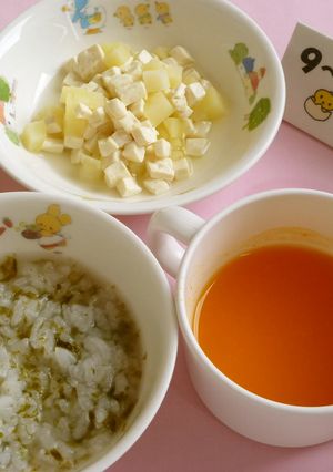 保育園離乳食９～１１か月ごろ③のり、豆腐-レシピのメイン写真