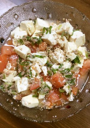 ツナの塩だれ豆腐サラダー-レシピのメイン写真