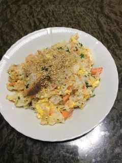 焼き鮭と大葉の和風チャーハン-レシピのメイン写真