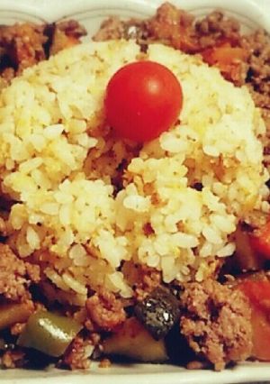 夏野菜で簡単タコライス風-レシピのメイン写真