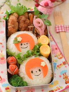 【キャラ弁】赤毛の女の子弁当-レシピのメイン写真