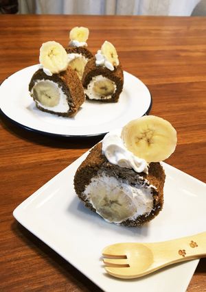 カフェオレバナナロール-レシピのメイン写真