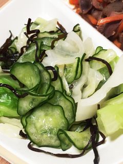 キャベツときゅうりの塩昆和え-レシピのメイン写真