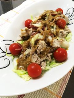 さっぱり夏気分!豚しゃぶのゴマだれサラダ-レシピのメイン写真