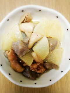 鶏皮と大根・こんにゃくの煮物-レシピのメイン写真