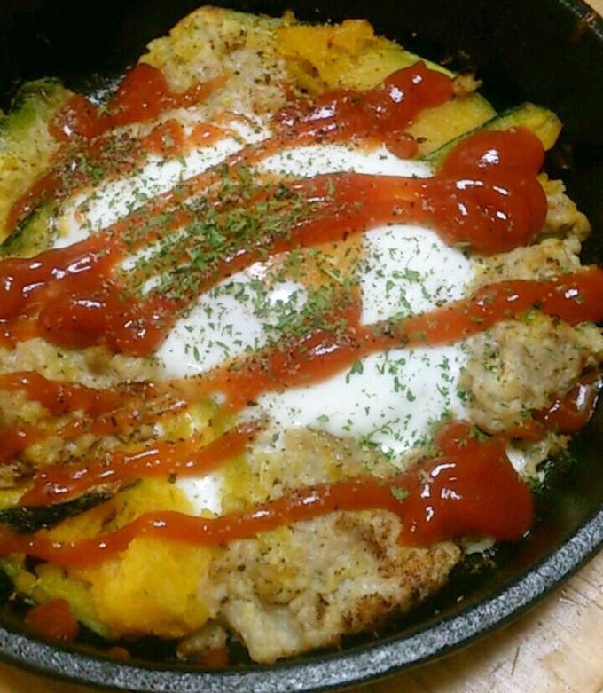 かぼちゃとひき肉のたまごグラタン-レシピのメイン写真