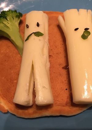チーズ棒人間deホットケーキ-レシピのメイン写真