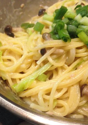 【シェラカップ】ツナとしめじの和風パスタ-レシピのメイン写真