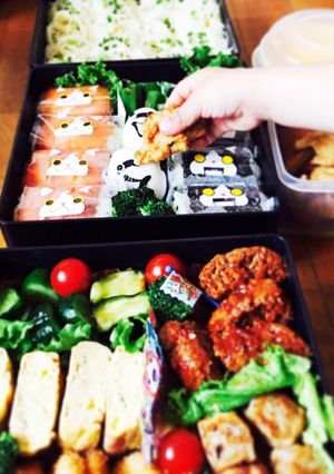 運動会に妖怪ウォッチキャラ弁ピクニック-レシピのメイン写真