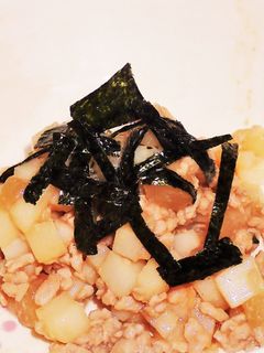 山芋と豚挽肉の炒め物 簡単丼にも!-レシピのメイン写真