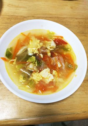 あり合わせ野菜のトマトスープ-レシピのメイン写真
