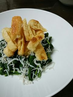 簡単 お揚げとほうれん草とシラスのサラダ-レシピのメイン写真
