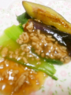茄子とチンゲン菜のあんかけ 時短簡単-レシピのメイン写真