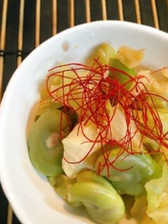 キャベツとそら豆のコンソメ煮-レシピのメイン写真