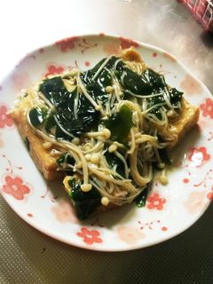厚揚げとえのきのわかめあんかけ-レシピのメイン写真
