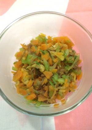 にんじんとチンゲンサイの佃煮-レシピのメイン写真