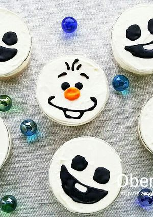 オラフとスノーギースのレアチーズケーキ☆-レシピのメイン写真
