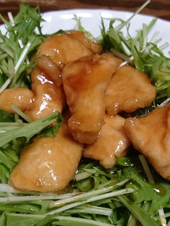 テリテリチキンとシャキシャキ水菜-レシピのメイン写真