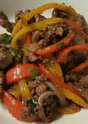 時短料理、牛肉とパプリカの炒め物-レシピのメイン写真