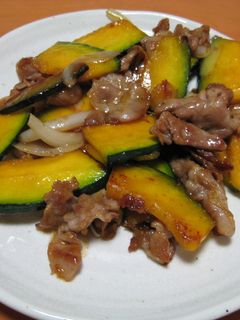 カボチャと豚肉の昆布茶炒め-レシピのメイン写真