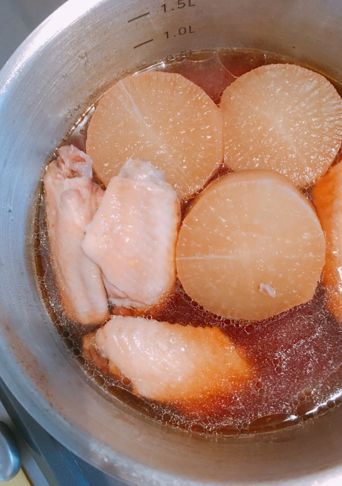 簡単☆2ステップ！手羽先のしみしみ大根煮-レシピのメイン写真