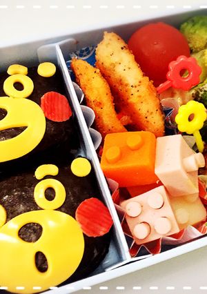 キャラ弁☆くまモン☆おにぎり in遠足-レシピのメイン写真