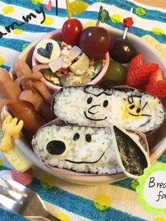 簡単キャラ弁☆スヌーピーな塩おにぎらず☆-レシピのメイン写真