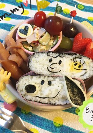 簡単キャラ弁☆スヌーピーな塩おにぎらず☆-レシピのメイン写真